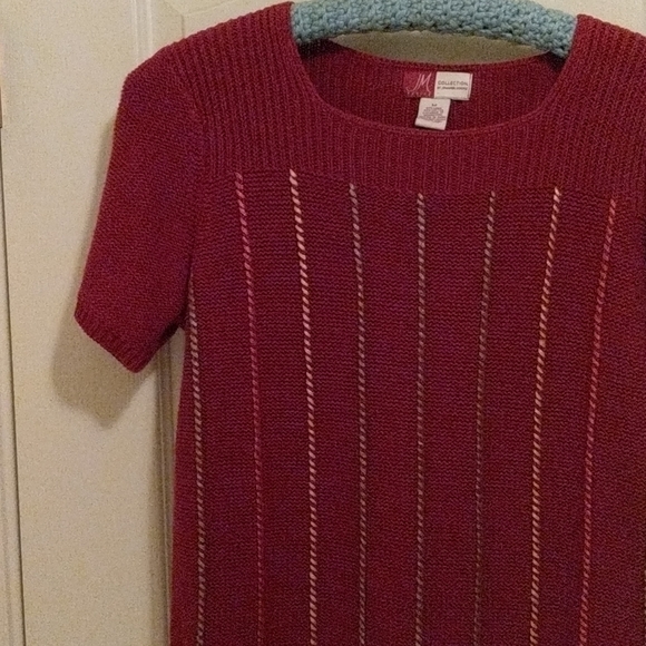 JM Collection med cotton short sleeve sweater - Picture 3 of 7